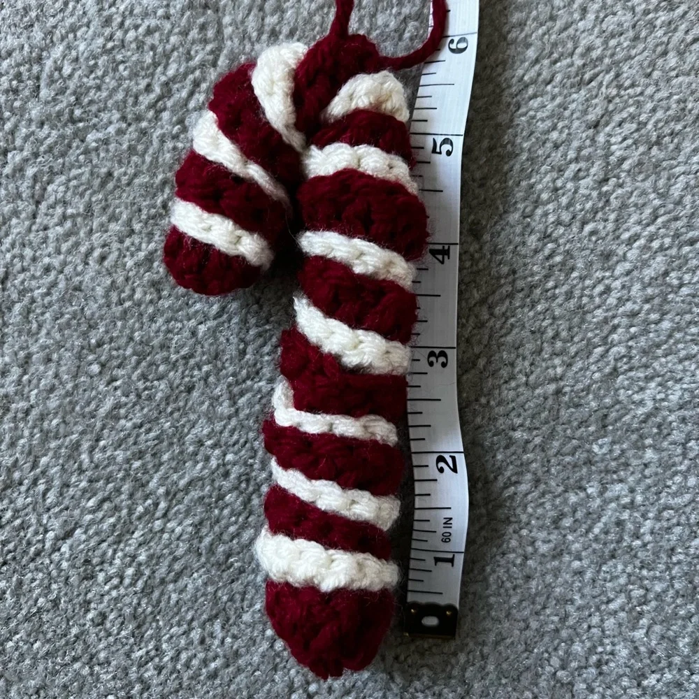 Hand Crocheted Candy Cane Ornament! - Picture 5 of 5